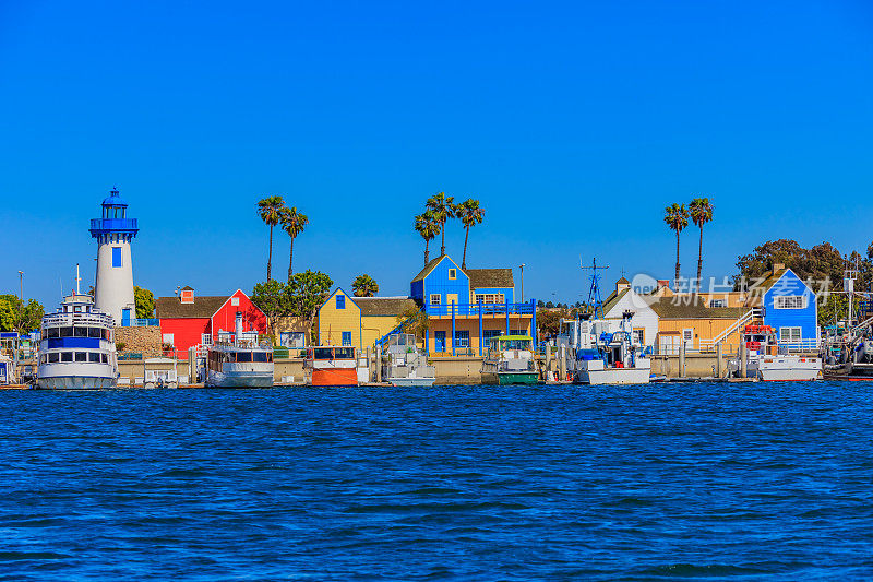 渔人村Marina Del Rey海滨灯塔，加州